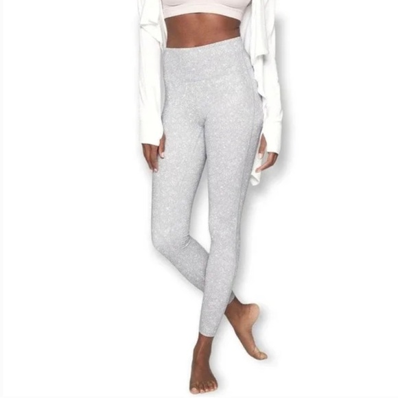 Athleta Primose Chaturanga Tights Grey & White Floral Leggings Size XS - Picture 2 of 8